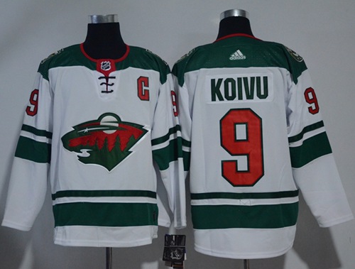 Adidas Wild #9 Mikko Koivu White Road Authentic Stitched NHL Jersey